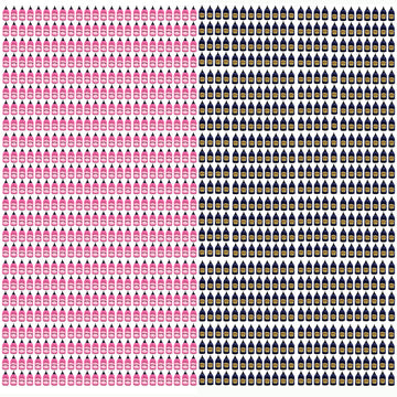 Half / Half Full Pallet - Blue (576 Units) + Pink (576 Units) (1152 Units per Skid)