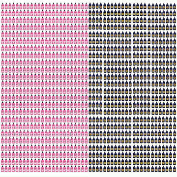 Half / Half Full Pallet - Blue (576 Units) + Pink (576 Units) (1152 Units per Skid)